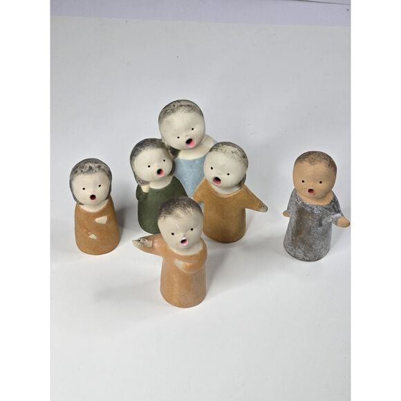 Vintage Kazashi's‎ Hakata Doll Figurines Colorful Singing Dolls Japan Holiday - Picture 1 of 16